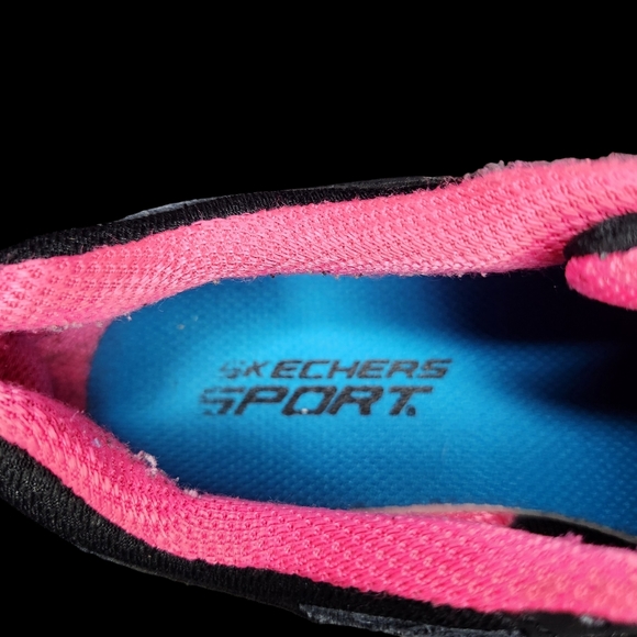 Skechers Black and Pink Sport Sneakers - Picture 5 of 7